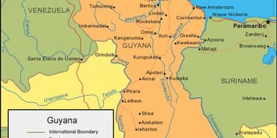 Carte de la Guyane politique 